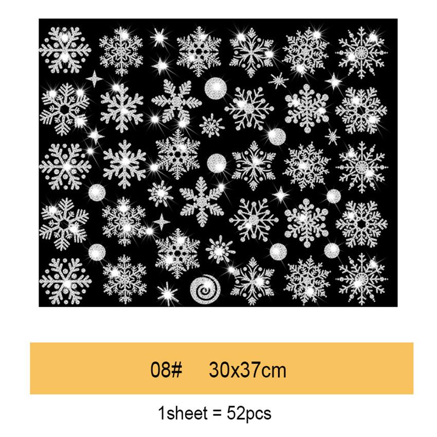 29/22Pcs Snowflake Electrostatic Wall Stickers Window Kids Room Christmas Decor Decals for Home Decor 2026 New Year Wallpaper