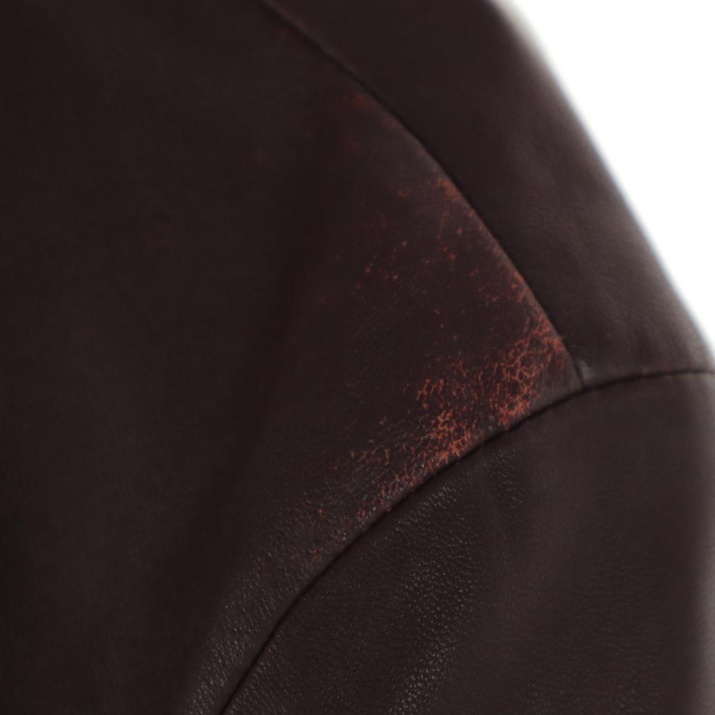 TAKEO KIKUCHI Long sleeve No-collar zip-up single leather jacket Men's Used