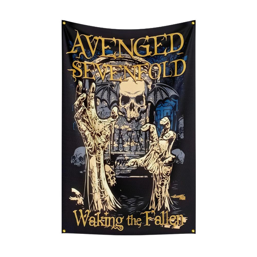 Rock Band Flag Tapestry A-Aven-geds Sevenfolds Aesthetic Background Cloth Wall Art Decor Outdoor Concert Party Banner