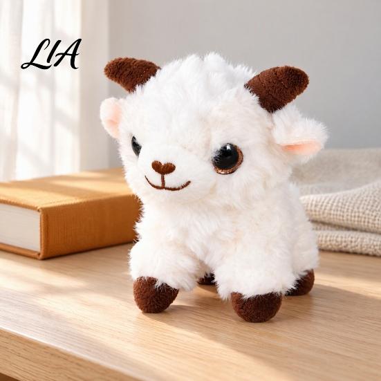 Cute Sheep Keychain Plush Keychain, Soft Stuffed Animal Bag Charm with Metal Ring Polyester Fiber for Backpacks and Keys, Cartoon Lamb Pendant
