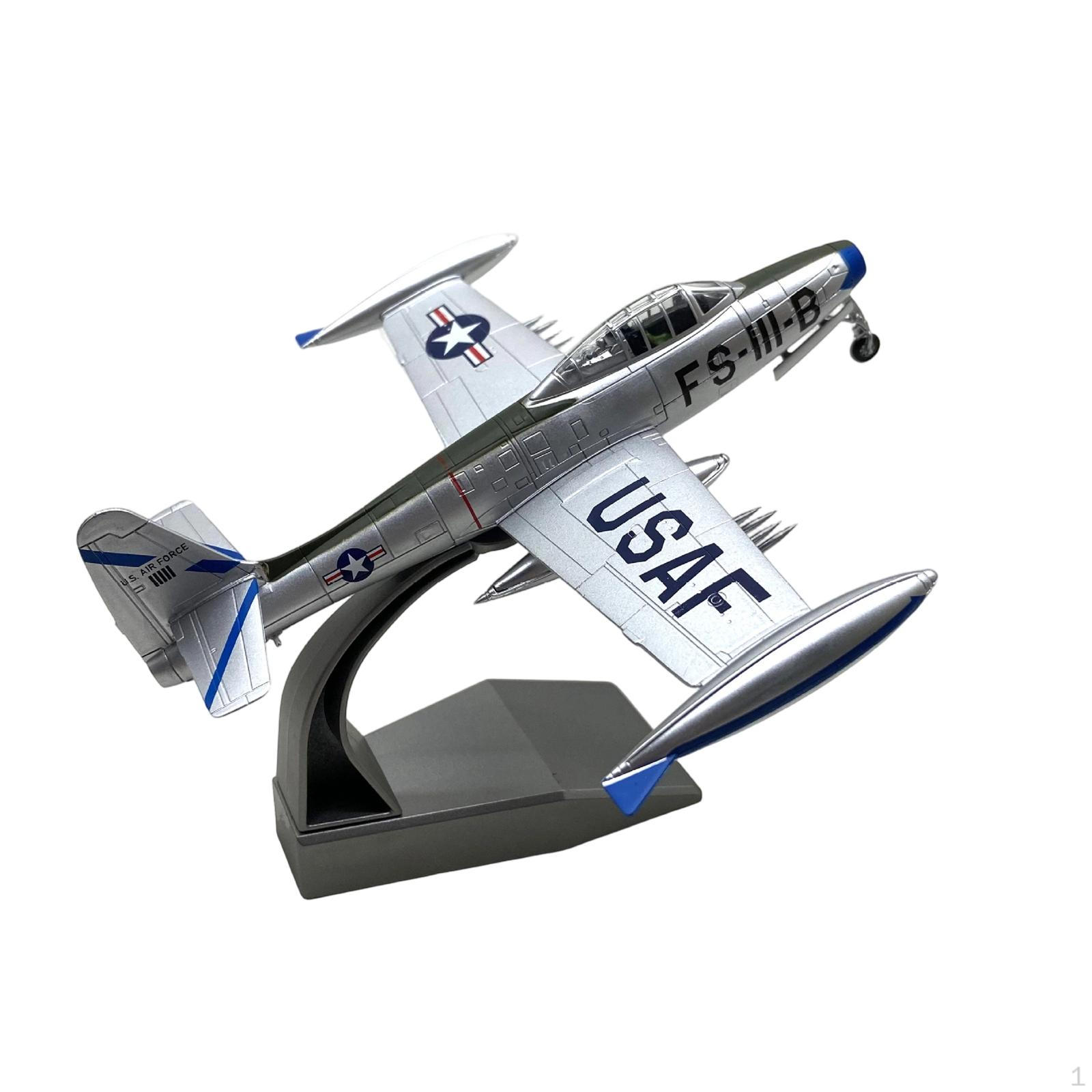 1/72 F-84 Jet Fighter Model Diecast Airplane Simulation with Display Stand Commemorate Aircraft