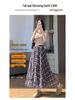 Women's Retro Plaid A-line Skirt: 2026 Spring Mid-length, Irregular Hem