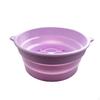 Foldable Silicone Basin Side Handles Round Embossed FishScale Pattern Portable