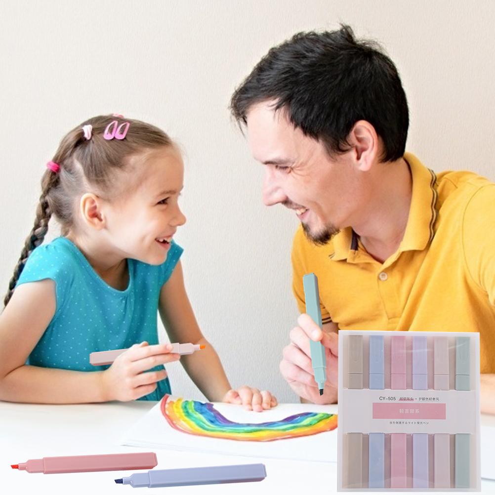 6 piese marker pixuri evidențiator set mână cont evidențiator pentru student culoare pictură schiță artă