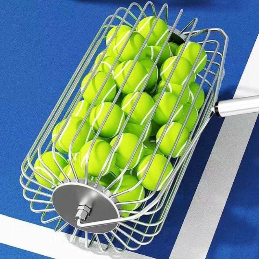 Teleskopischer Ballsammler mit Rollkugel Edelstahl Tennisballsammler Professionelle Nutzung