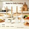Food Grade Silicone Kitchen Utensils Set Beech Wood Handle Heat Resistant Non-Stick Cookware Spatula Spoon Whisk Tongs