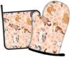 Cute Cats Kitten Oven Mitts and Pot Holders Kitchen Cooking Gloves 2 Pcs Set Heat Resistant Pad for Baking BBQ Home Decor