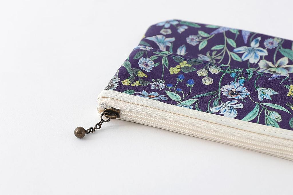 DDintex FLORET LONDON Taschentuchtasche 02, Megumi, Marineblau, 13,5 x 11cm [Liberty Print]
