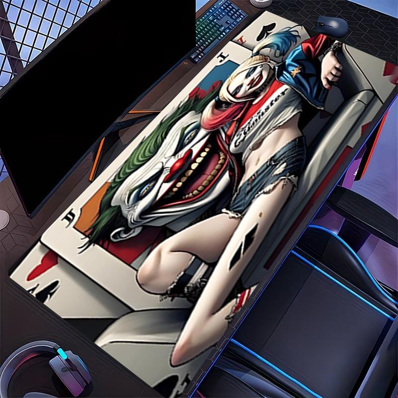 Harley Quinn Joker Print Mouse Pad, for Keyboard Pad Laptop PC Mat for Office Home Use, Desk Decor, Perfect Birthday Gift for Gamers