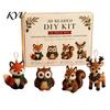 Parent Child Interactive Activity 3D Beaded DIY Kit, Lifelike Christmas Animal Beading Craft Set, Set for Kids Handmade Easy Embroidery Kit And Adults