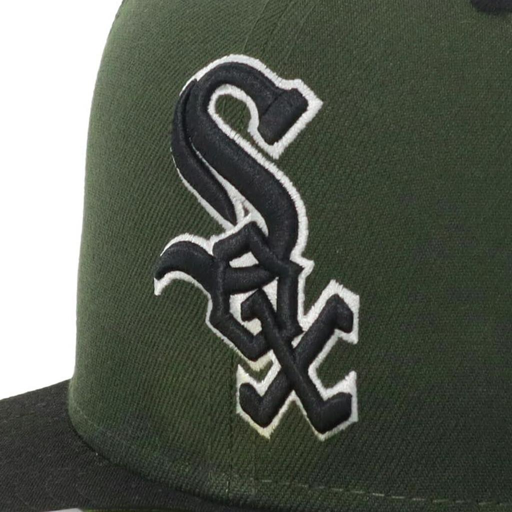 Newera Cap 59FIFTY 70907338 NER36C0781 MLB Chicago White Sox CWS Dark Seaweed Green 8 SIDE PATCH UNDER VISOR ONSPOTZ Custom Made Hat Gokyu Fifty