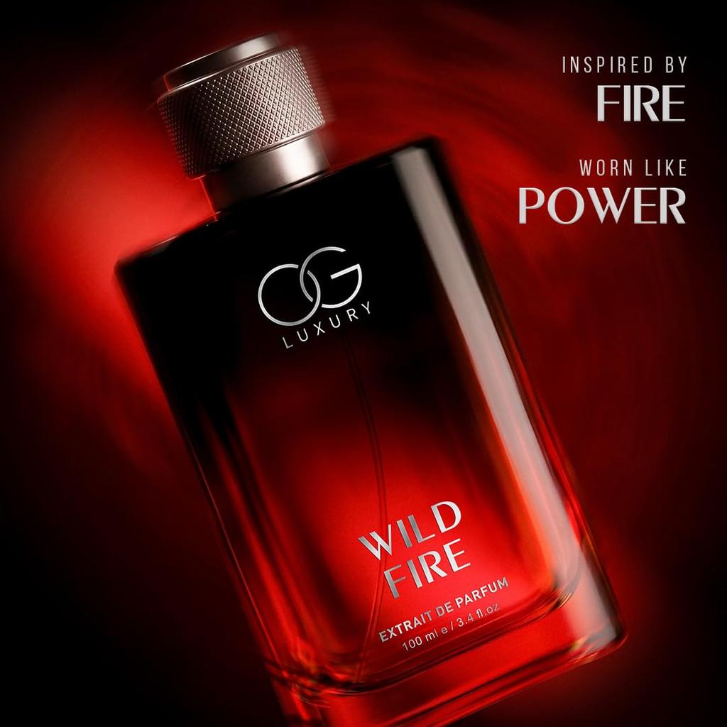 OG Luxury Wild Fire Extrait De Parfum für Männer, 100ml + 4x3ml Entdeckungsset