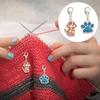 PLIGREAT 24 Pcs Cute Dog Paw Stitch Markers Crochet Markers with Lobster Claw Clasps Knitting Locking Marker for Woman Grandma DIY Gifts Making