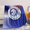 1PC Blue Claw Emblem Custom Name Patterned Flannel Blanket Suitable For All Seasons For Home Decor Warmth And Comfort Gifts Holiday Present