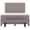 Boxspring Bed with Headboard Taupe 160 x 200 cm Fabric