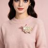 Cute Sheep Brooches For Women Lamb Pin Y2K Shiny Pearl Crystal Lapel Pins Badges 2027 New Year Gifts Fashion Jewelry Accessories