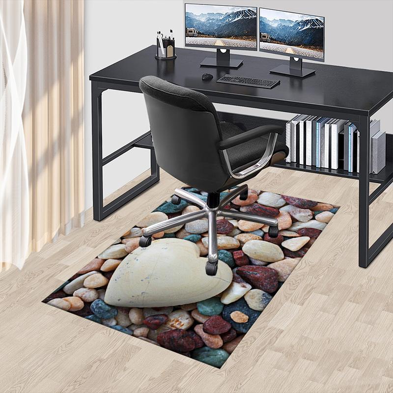 

heart stones Crystal Velvet Office chair mat Area Rug - Non-Slip, Floor Mat, Office Desk Chair Rugs,Christmas Gift-1106249 60cm by 90cm