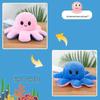 Reversible Cute Octopus Plush Toy - Expression Pillow & Birthday Gift for Girls