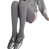 Women Hollowed Plaids Pattern Stockings Cotton Pantyhose Solid Color Winter Opaque Tights Bottoming Leggings Hosiery