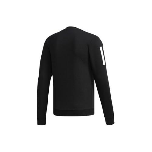 adidas Neo Men's Black Casual Knit Letter College Retro Sports Sweatshirt