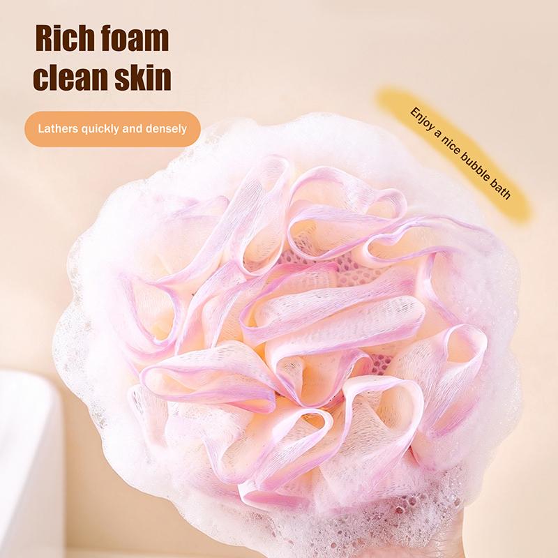 Two-In-One Bath Towel Can Put Soap Bath Ball Portable Double-Sided Foaming Net Bags Bath Flowers Body Skin Care Exfoliation