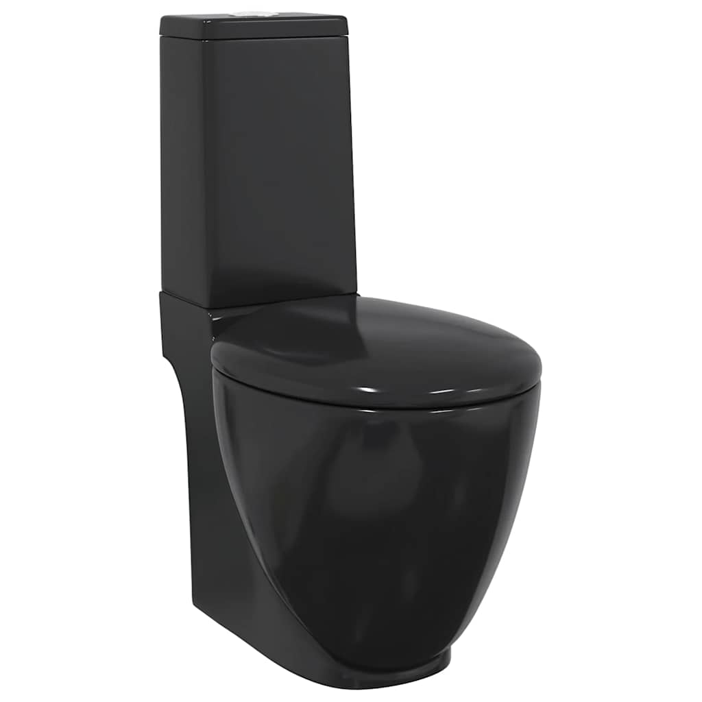Kulaté keramické WC černé