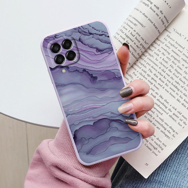 Case For Samsung Galaxy M33 M53 5G Phone Cover Vintage Marble Watercolor Painting Silicone tpu Funda For Samsung M55 M54 M34 M13