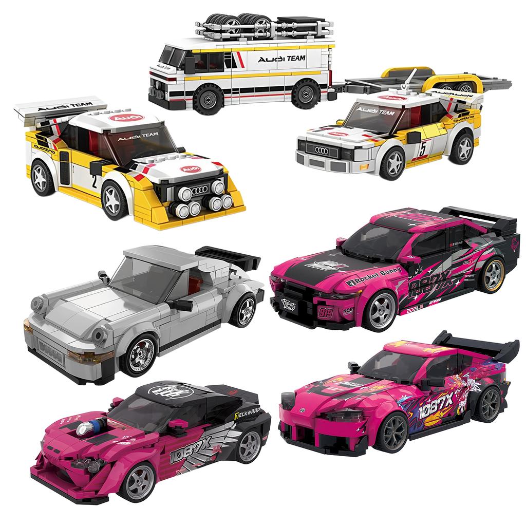 MOC PB Technical Speed Champion MX5 Racing Car Model Camper Container Building Block Brick Assembly Toys Kids Xmas Gift