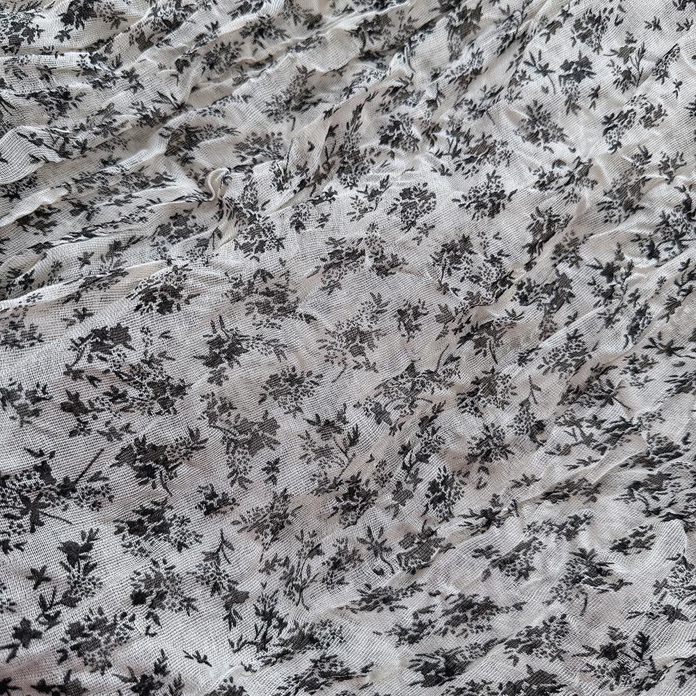 Vintage Cotton and Linen Scarves Square Scarves Women's Four Seasons Travel Floral Scarves