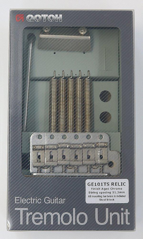 GOTOH Guitar Tremolo Relic GE101TSRELIC Unit, Chrome, (PGE101TSAC)