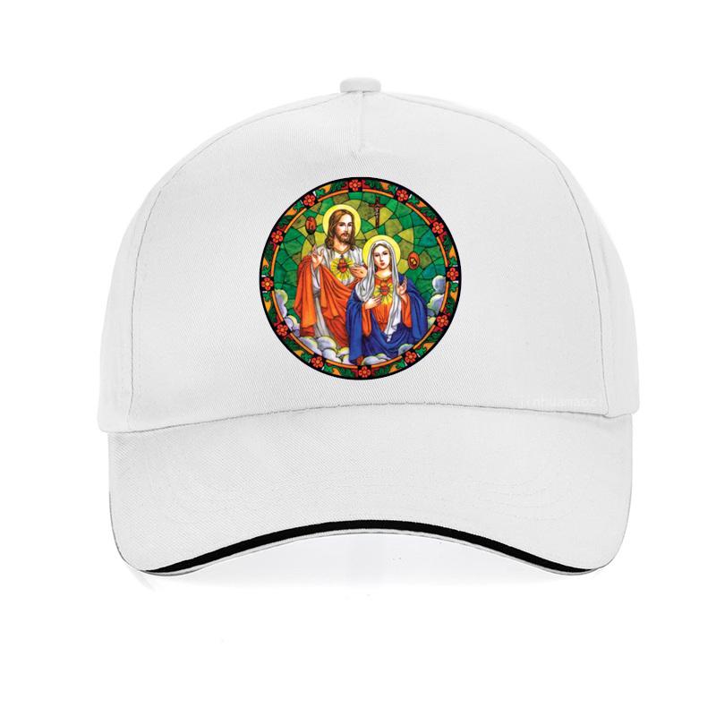 Unisex Sacred Hearts Of Jesus & Mary Baseball Cap Premium Quality Adjustable Snapback Catholic Devotional Print Christian Faith-