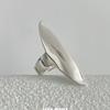 925 Sterling Silber Ringe Für Damen Geometrischer Feinschmuck Fingerverstellbar Einfacher Glatter Ovaler Ring Für Party Geburtstagsgeschenk