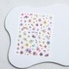 3D Embossed Floral Nail Stickers: Colorful Dried Five-Petal Flowers