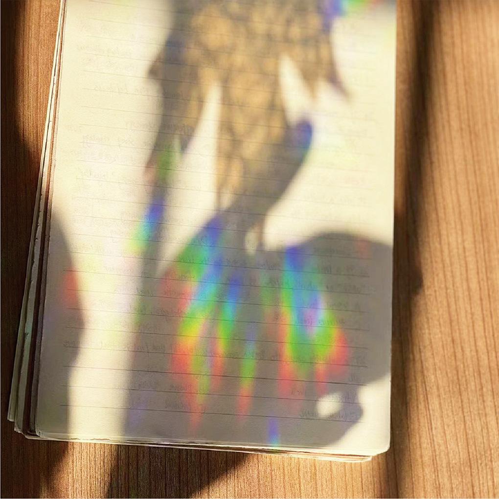 Window Sticker Rainbow Reusable Shaped Static Anti Collision Strike Glass Decal Bedroom Cling Sun Catcher for Home Decor