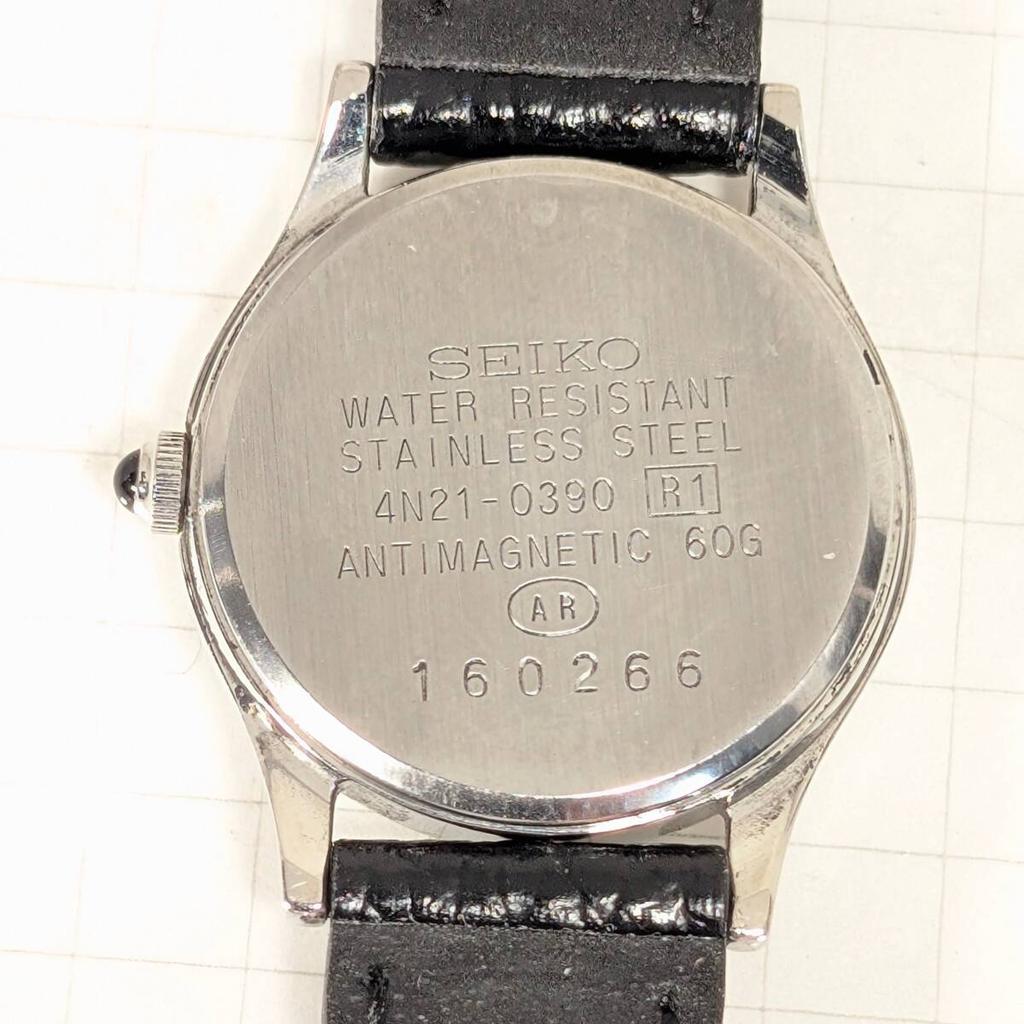 SEIKO Excelline battery and strap working The strap is made by women's watch, replaced, condition. . (K-04)