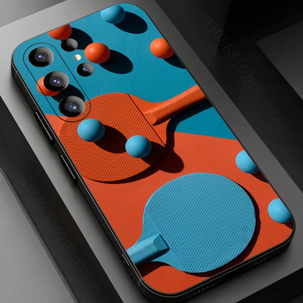Sport Ping Pong Phone Case for Samsung Galaxy S20,23 Ultra S24,22 Plus S25,26,21FE TPU Cover
