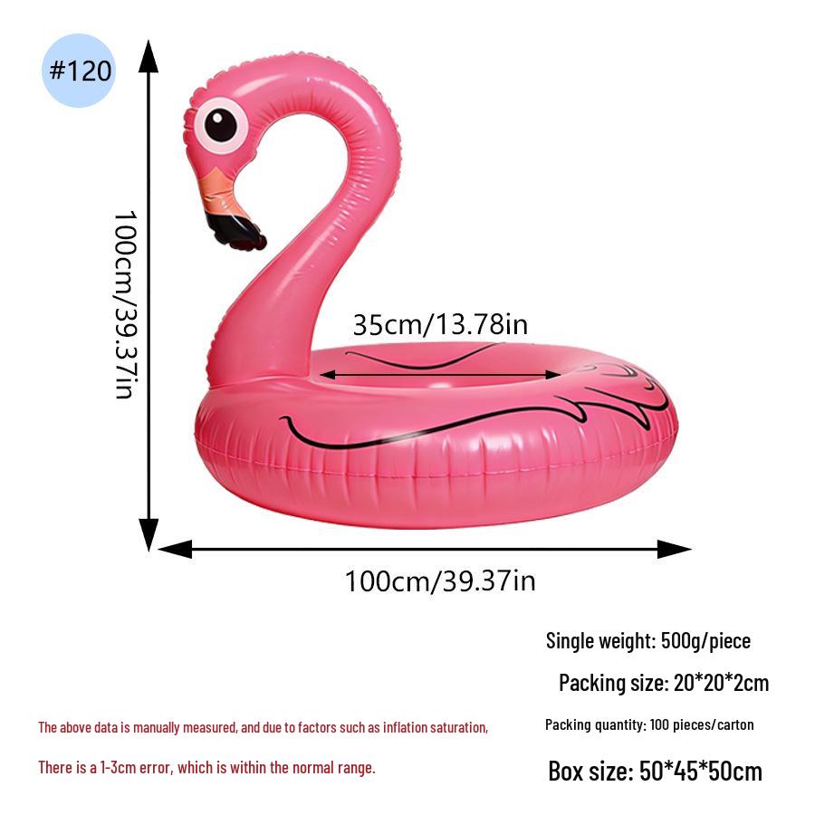 Thickened Adult Flamingo Inflatable Swim Ring & Water Toy