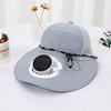 Breathable Wide Brim Fan Cap Waterproof Solar Cooling Hat Practical Sun Hat with Solar Fan  Camping