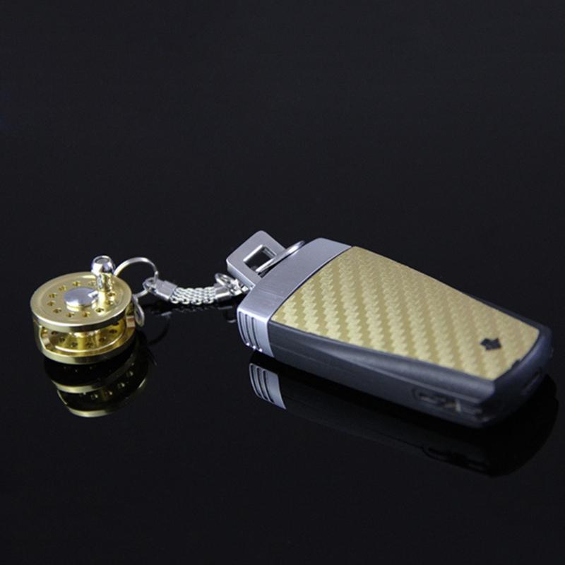 Outdoor Fishing Tackle Gift Fishing Reel Keychain Portable Practical Bag Pendant