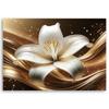 Canvas print, Lily flower, gold