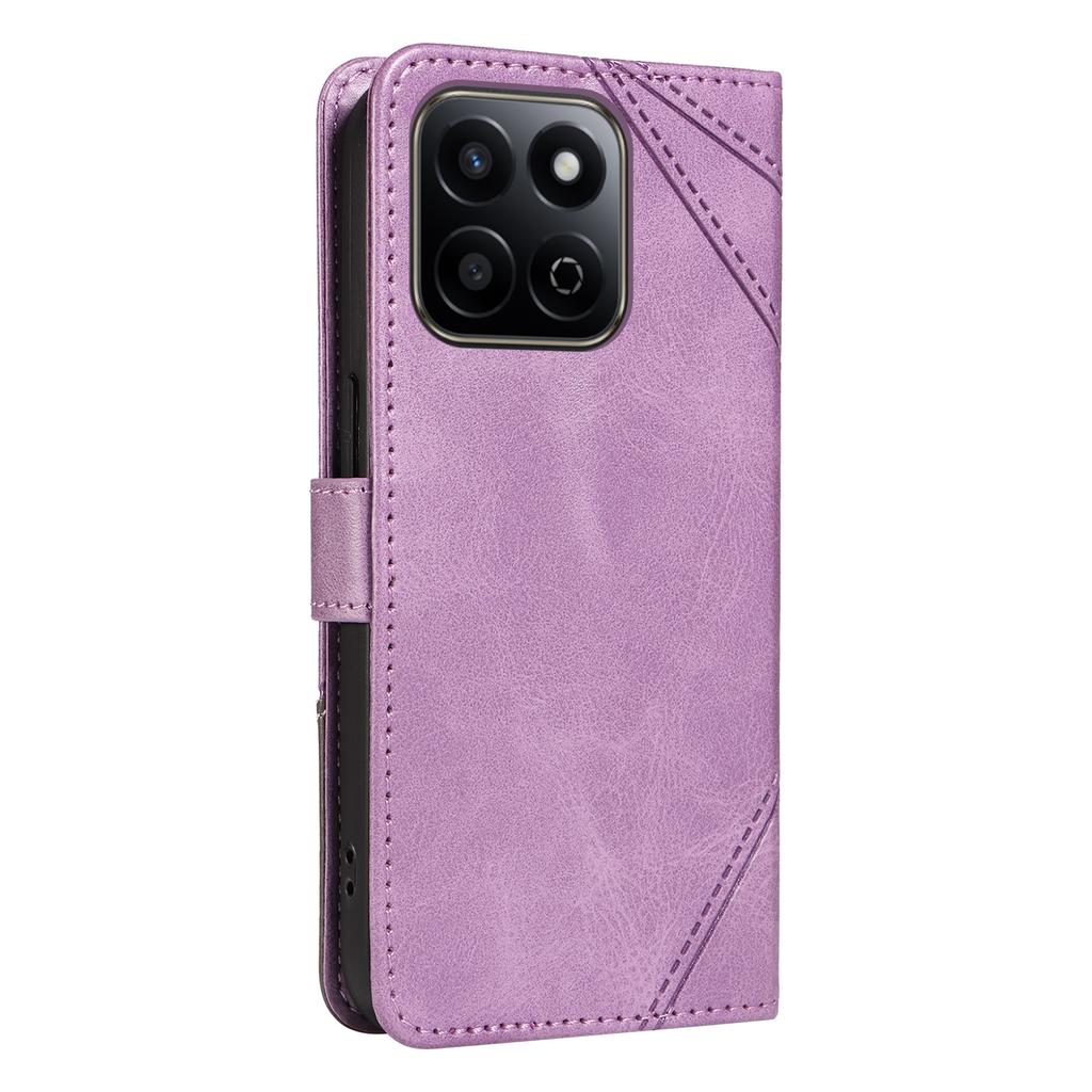 For Honor Play 60 Plus 5G/Play 9T/X7c 4G/200 Smart 5G Leather Case Geometric Line Wallet Phone Cover