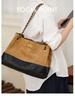 Luxury Vintage Leather Diamond Pattern Crossbody Bag for Women