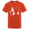 Summer Men High Quality T-shirt Blend Funny Design Astronaut Printing for Men Loose Top Cool Casual Tshirt Male Shirts