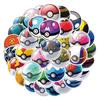 50 Cartoon Pokeball Pokemon Graffiti Stickers - Waterproof for Phone, Computer, or Skateboard Decoration.