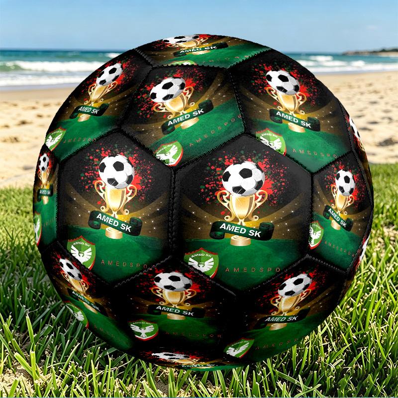 Amed SK Print Größe 5 Fußball, PU Abriebfester Fußball für Spieltraining und tägliches Üben, Geburtstagsgeschenk für Fußballfans