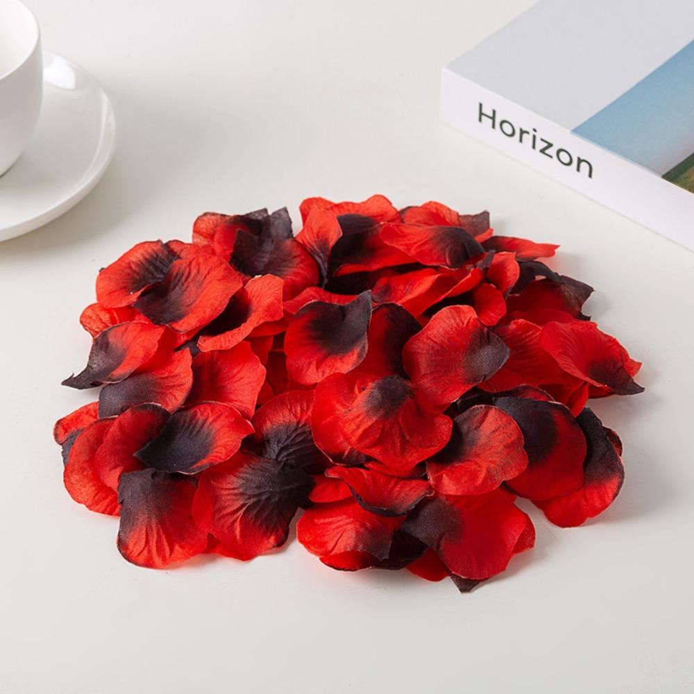 Simulation Rose Petal Wedding Room Arrangement Non-woven Petal T-table Sprinkling Flowers KTV Stage Marriage Proposal Props