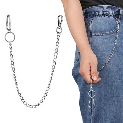 Pantalon Long Hipster Rock Punk HipHop Bijoux Portefeuille Chaîne de Ceinture Porte-clés Mousqueton Jean
