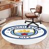 Manchester City FC Pattern Round Rug, Indoor/Outdoor Mat, for Picnic, Gameroom, Bedroom, Office, Living Room, Home Decor Carpet, Birthday Gift