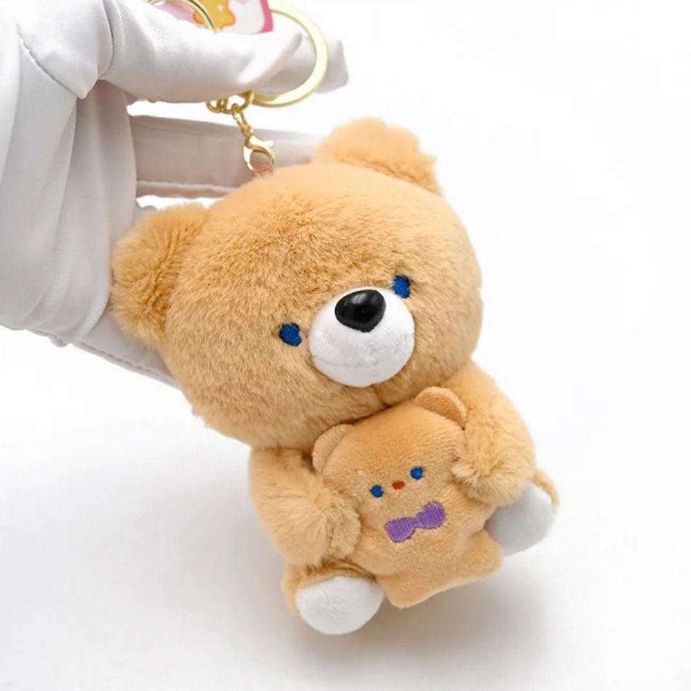 Animal Animals Stuffed Doll Pendant Bear Hugging Series Plush Doll Keyring  Kids Gifts