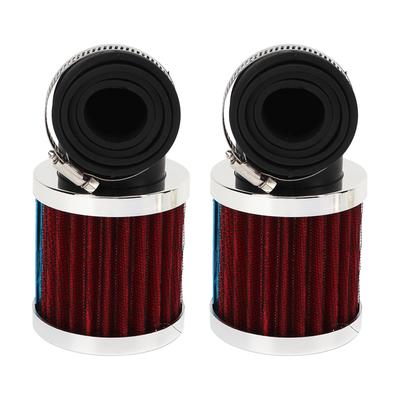 2 Stück Motorrad Luftfilter 90 Grad Winkelbogen Lufteinlassreiniger für 28mm?48mm Vergaser